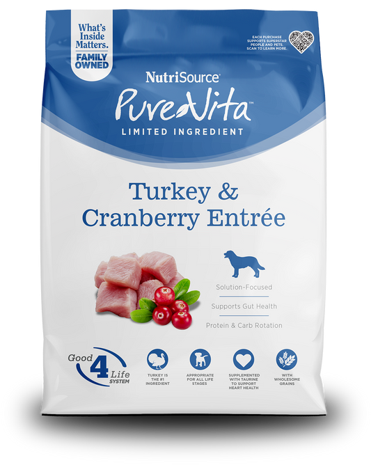 Pure Vita Turkey & Cranberry Dog Food