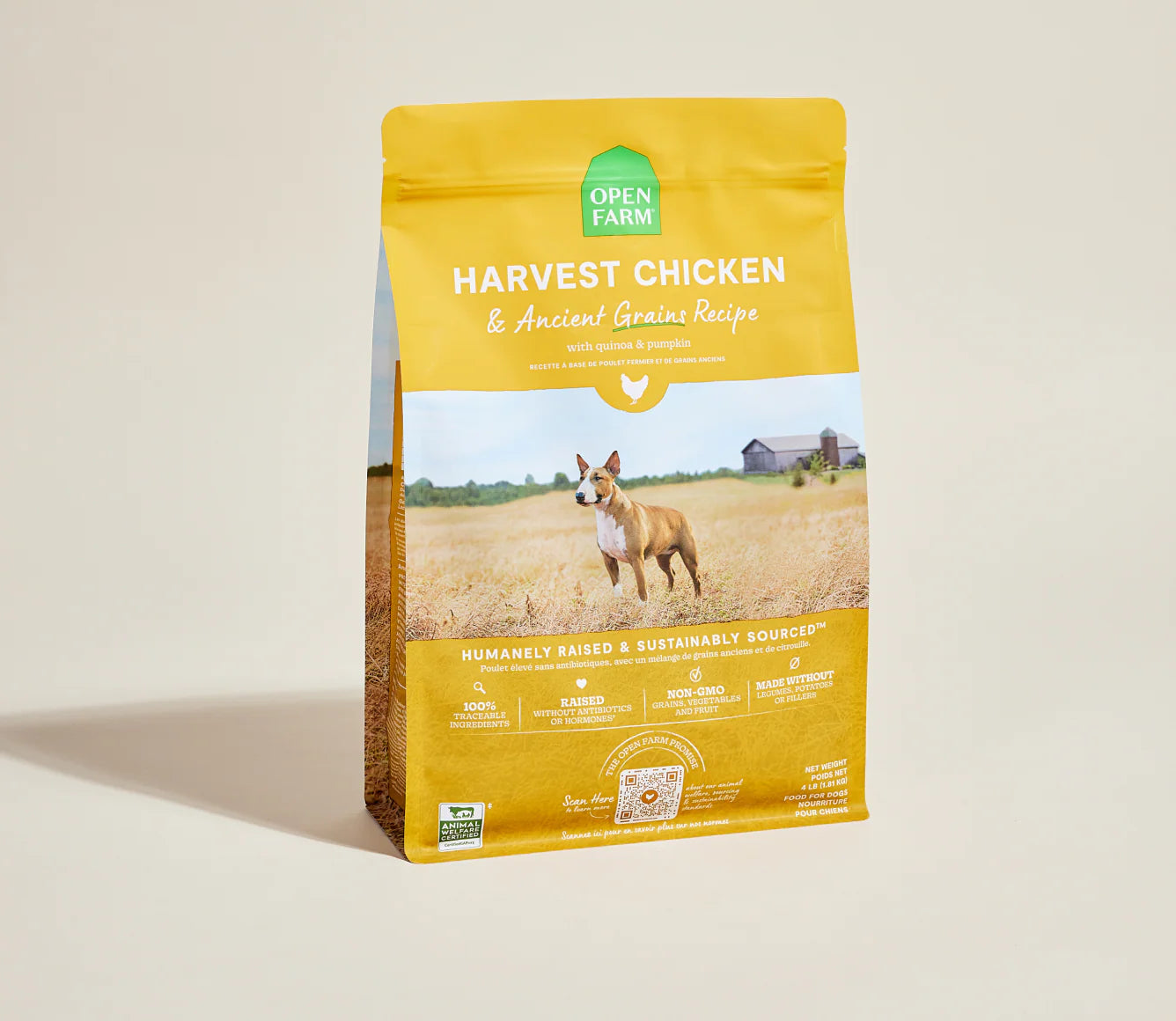 Open Farm Harvest Chicken & Ancient Grains Dog Kibble 22 lb