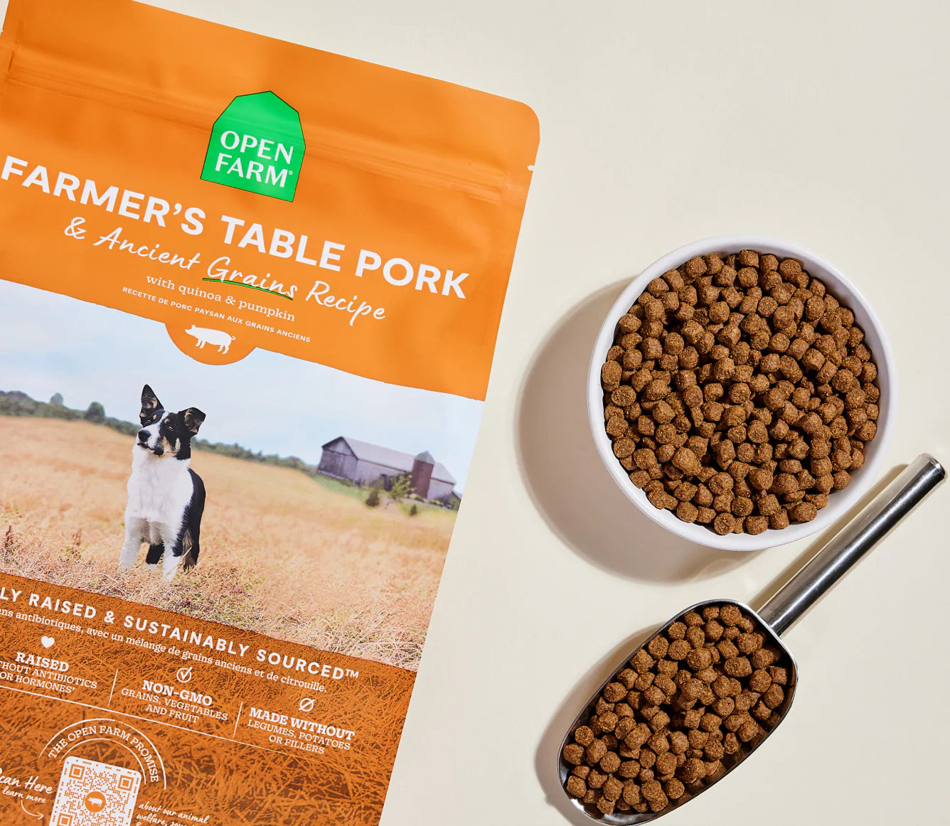Open Farm Farmer's Table Pork & Ancient Grains Dog Kibble 22 lb