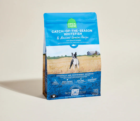 Open Farm Whitefish & Ancient Grains Dog Kibble  22 lb