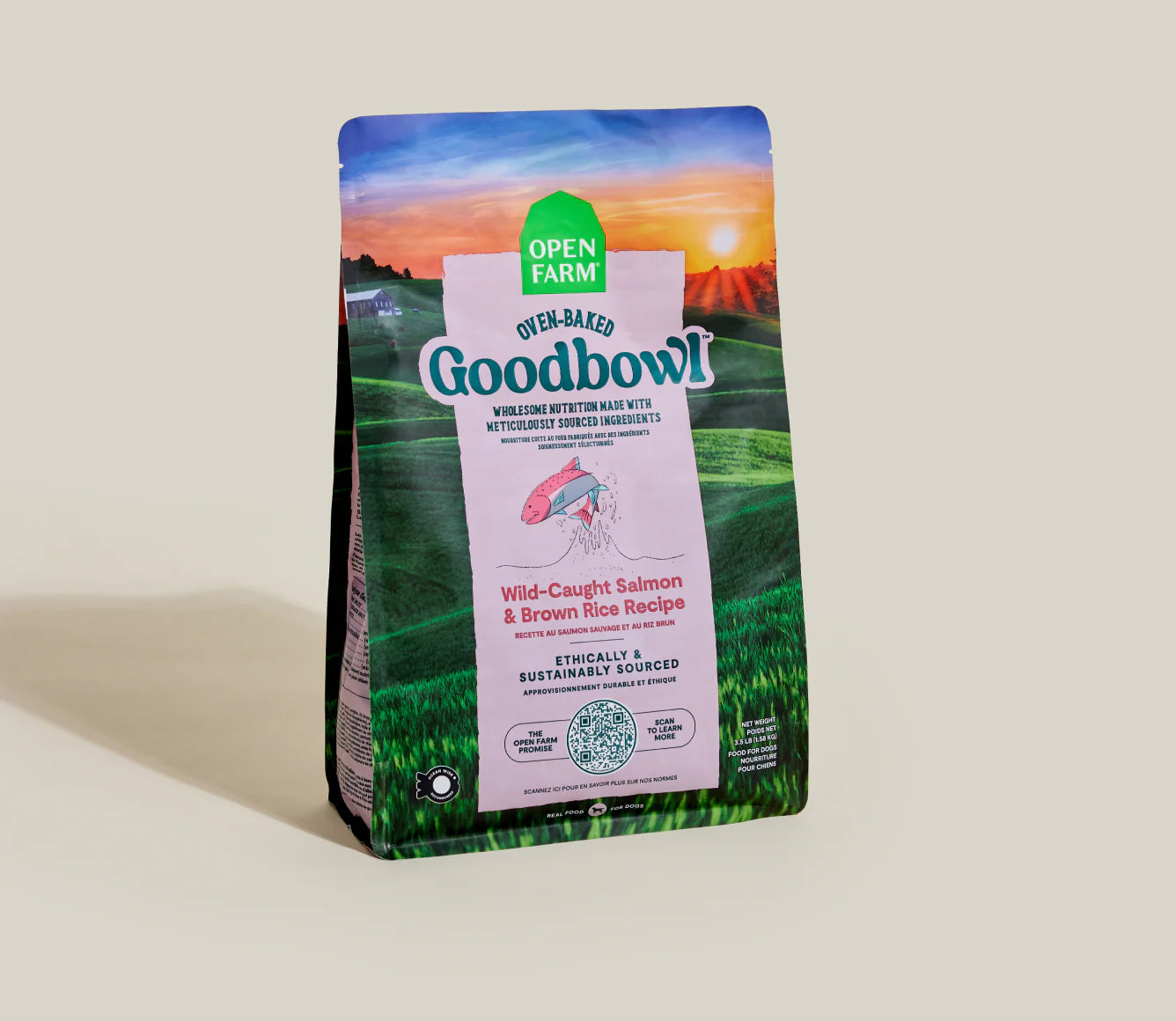 Goodbowl™ Wild-Caught Salmon & Brown Rice Dog Kibble 22LB