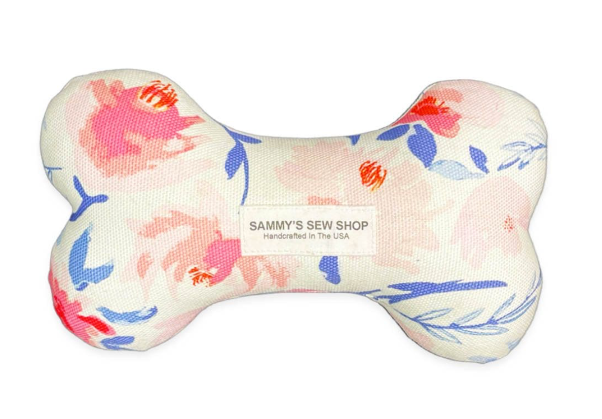 Cuddl Squeaky Stuffed Dog Bone