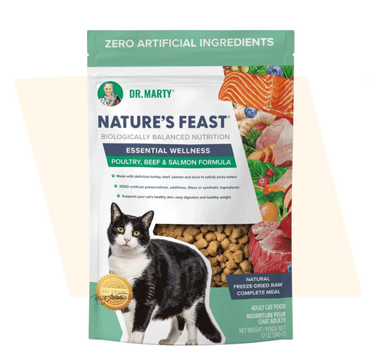 Dr. Marty Nature's Feast Essential Wellness Poultry, Beef, and Salmon Cat