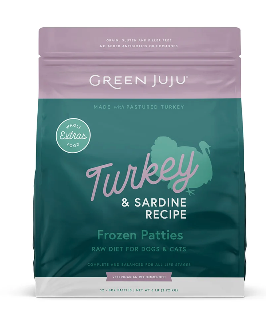 Extras Turkey & Sardine - Frozen Patties & Sliders 3lb