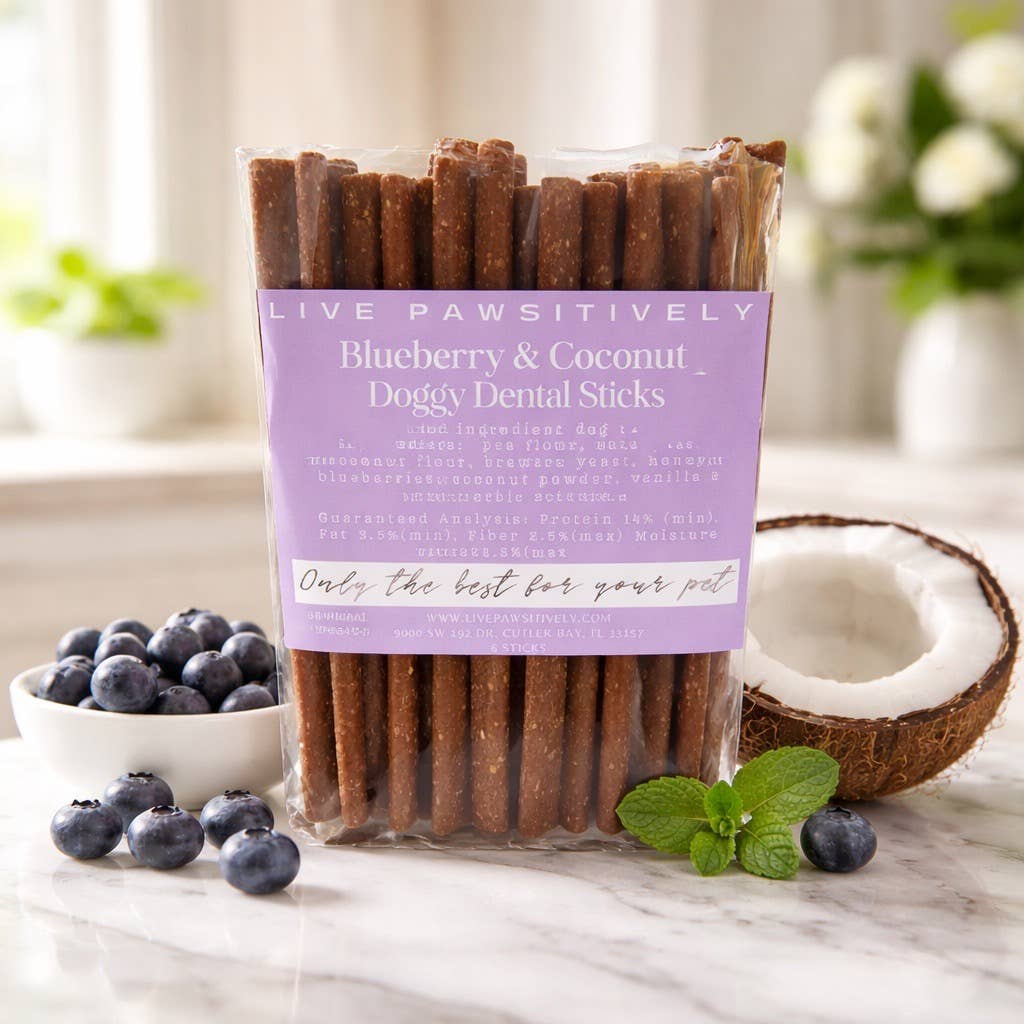 Blueberry & Coconut Doggy Dental Sticks