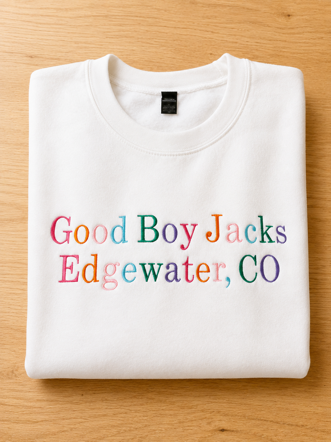 Good Boy Jack's Rainbow Embroidered Sweatshirt