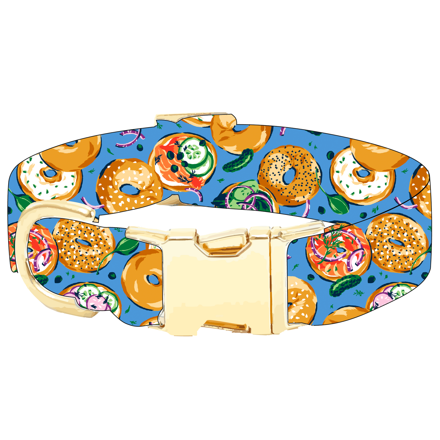 Printfresh x TFD Bagels and Schmear Dog Collar