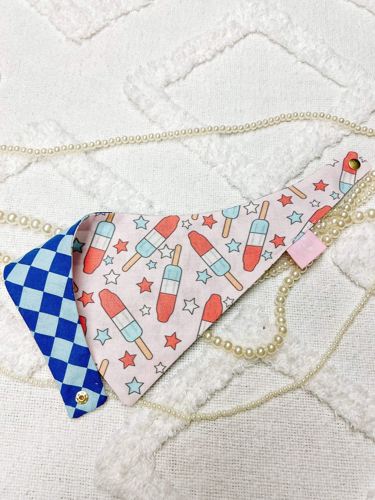 Popsicles Cotton Curved Neck Pet Bandana