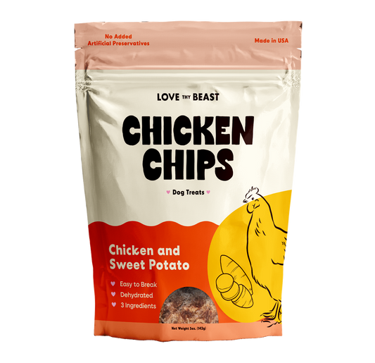 Chicken Chips, Dehydrated Dog Treats, 5-oz bag
