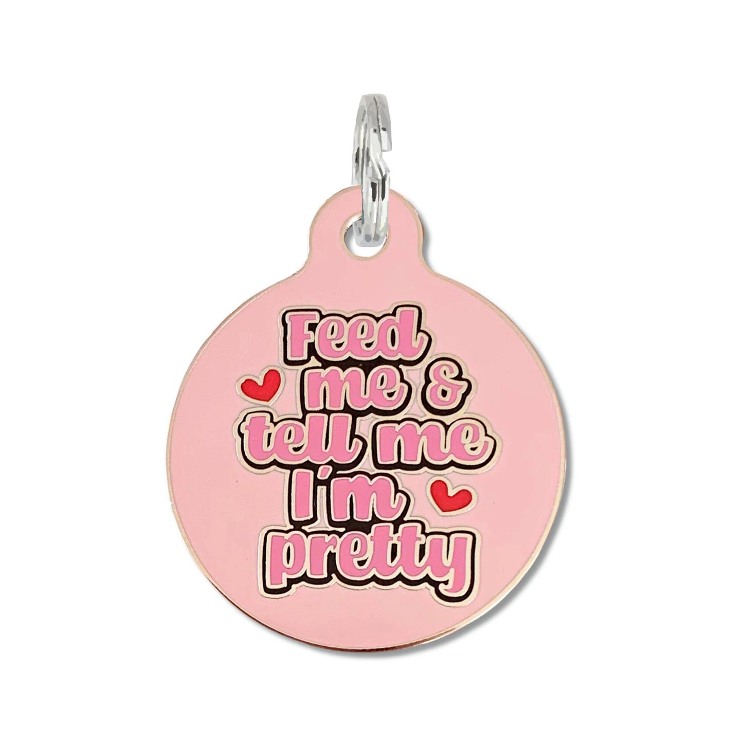 Dog ID Tag w/ Personalized QR Code - Tell Me I'm Pretty