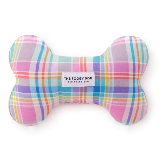 Blooming Plaid Spring Easter Dog Squeaky Toy