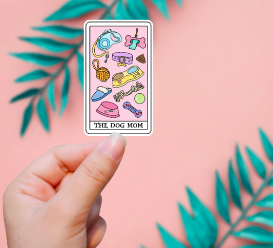 Dog Mom Tarot Card Sticker