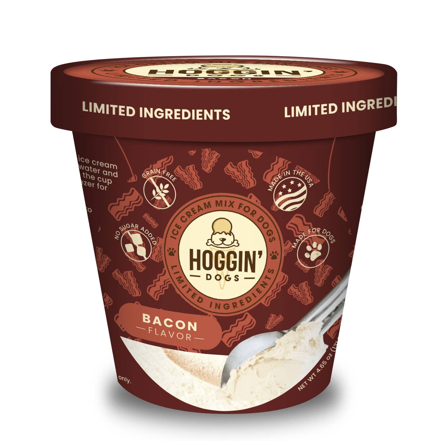 Hoggin' Dogs No Sugar Added Ice Cream Mix for Dogs: Bacon