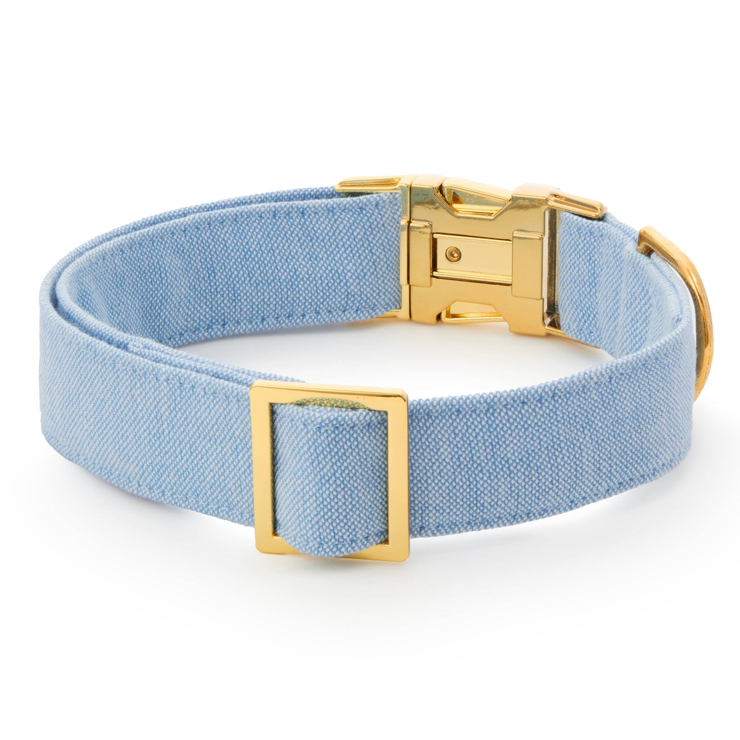 Blue Chambray Dog Collar