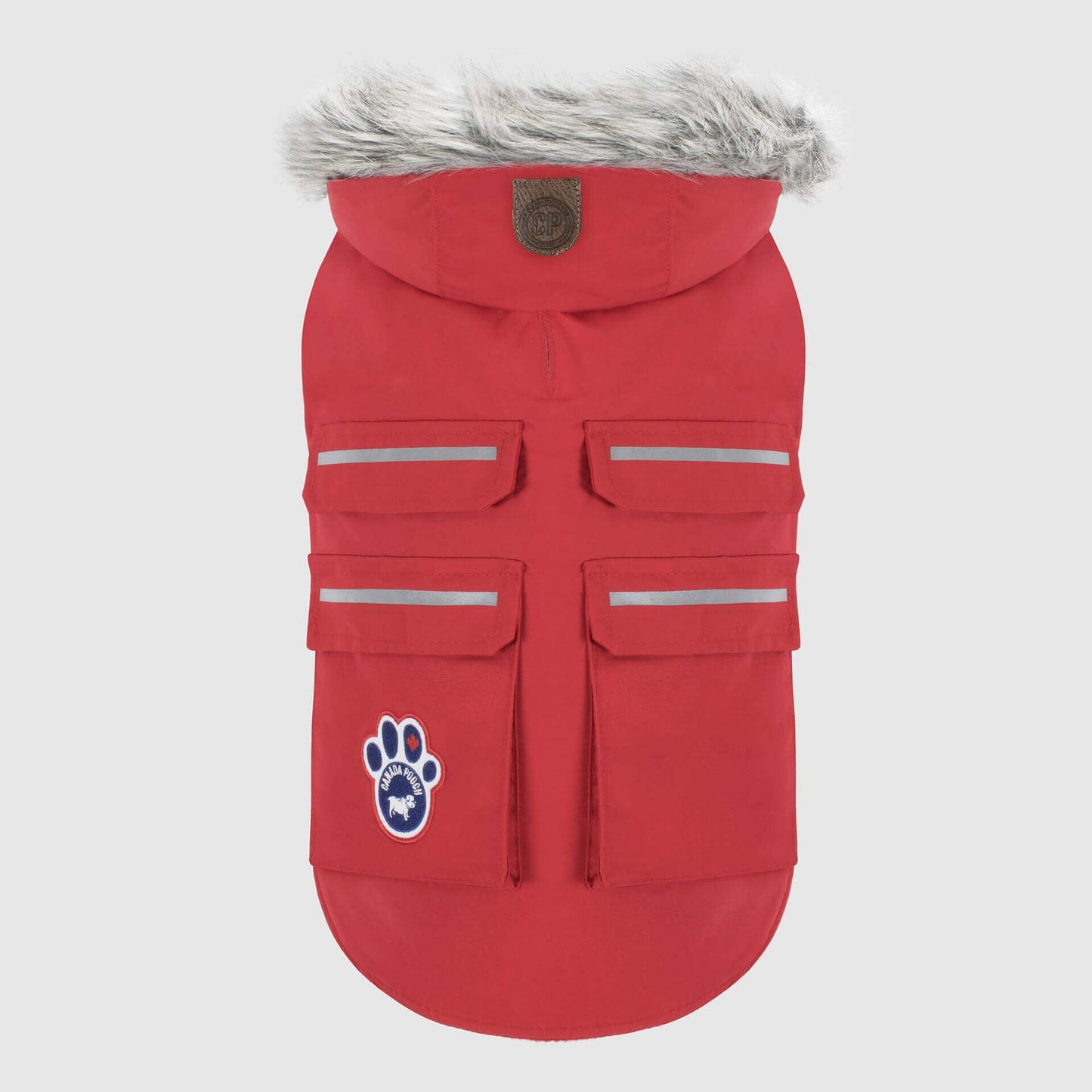 Everest Explorer Jacket- Dog Coat: Red Reflective