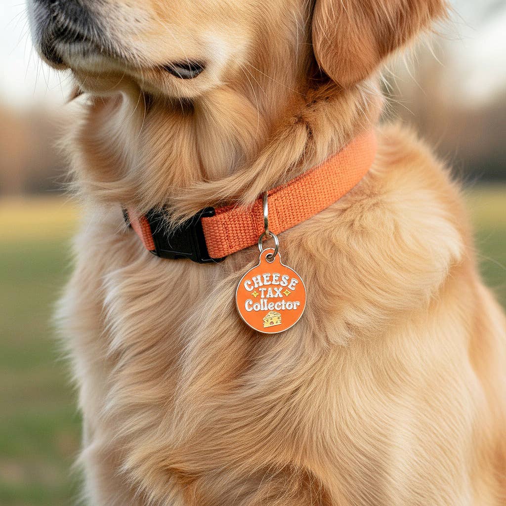 Dog Tag w/ Personalized QR Code - Cheese Tax Collector