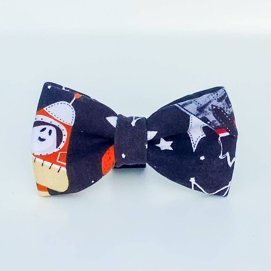 Doggish Spooks in Space Glow-in-the-Dark Halloween Dog Bow