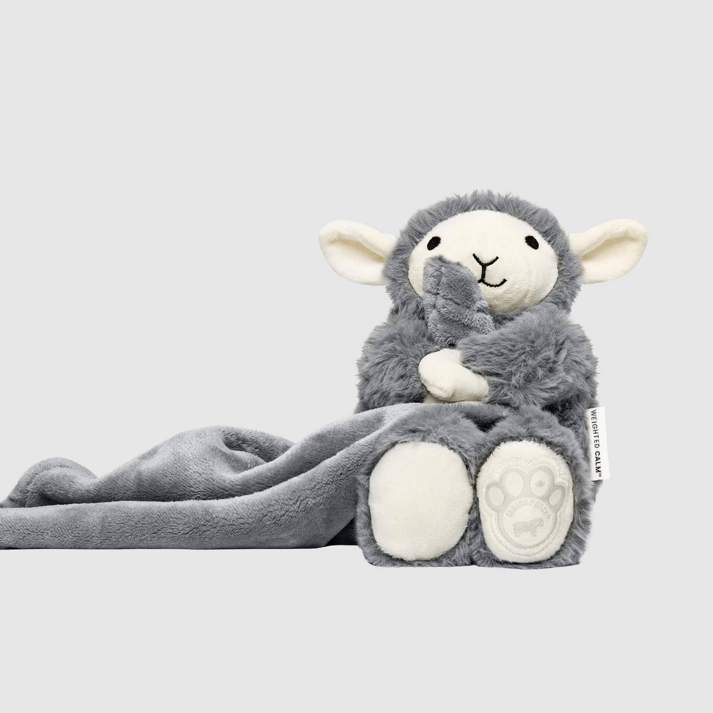 Weighted Calming Dog Toy: Grey Lamb / S/M