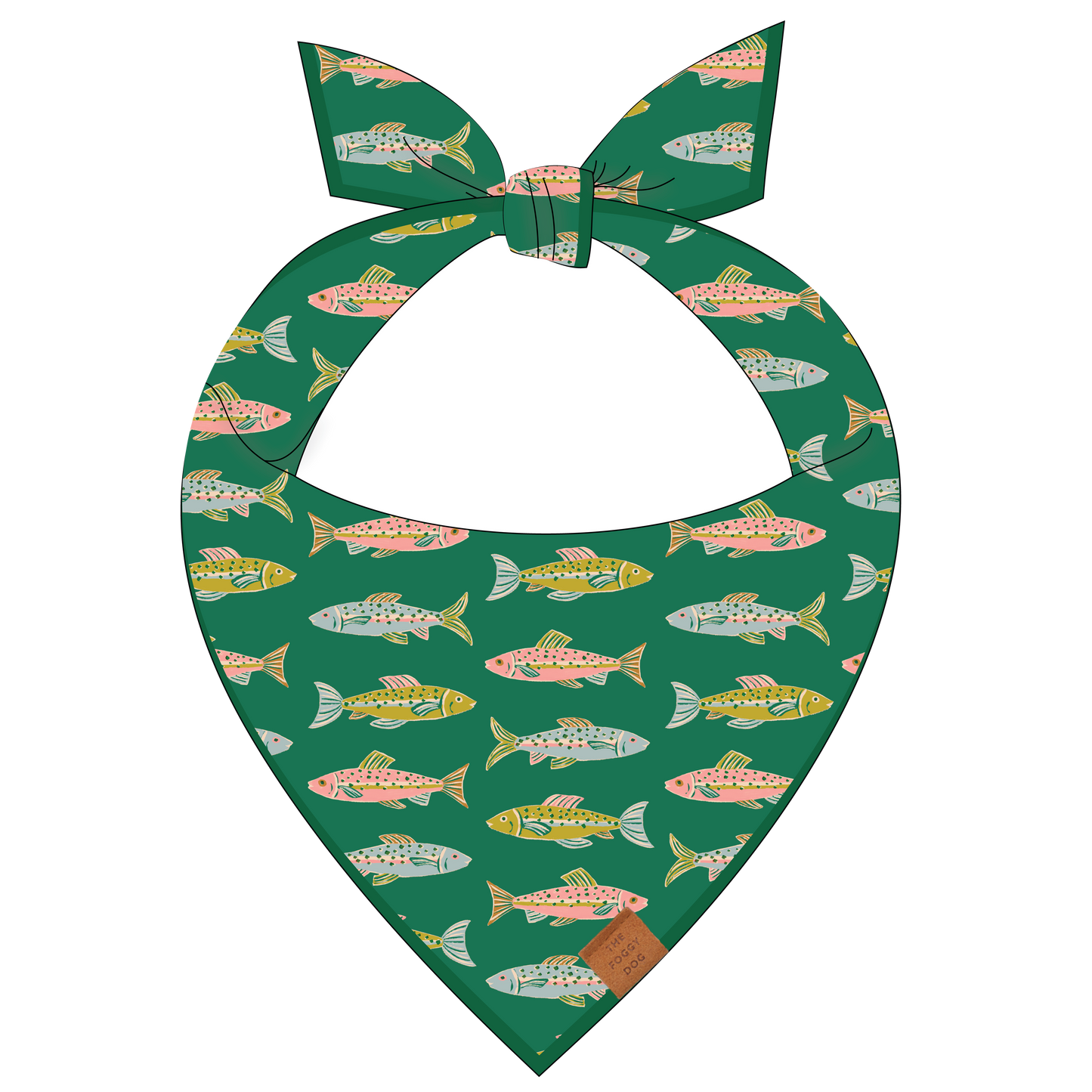 Gone Fishing Dog Bandana