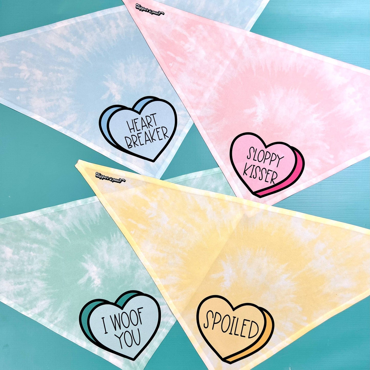 Sloppy Kisser Heart Dog Bandana