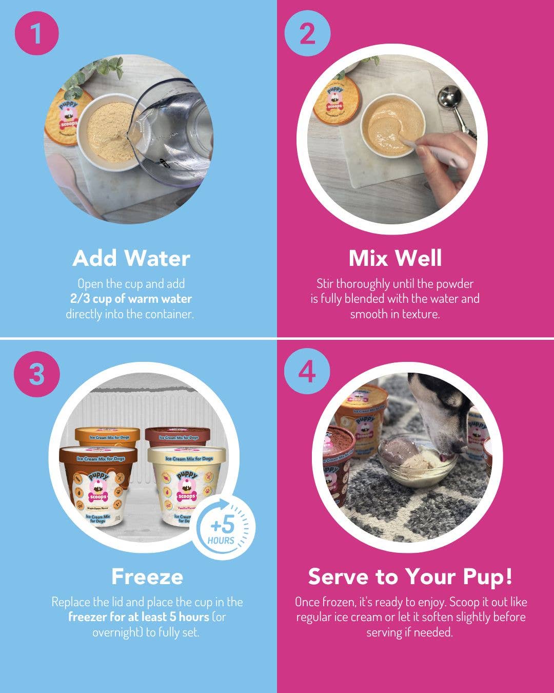 Puppy Scoops Ice Cream Mix for Dogs: Maple Bacon / 4.65 oz