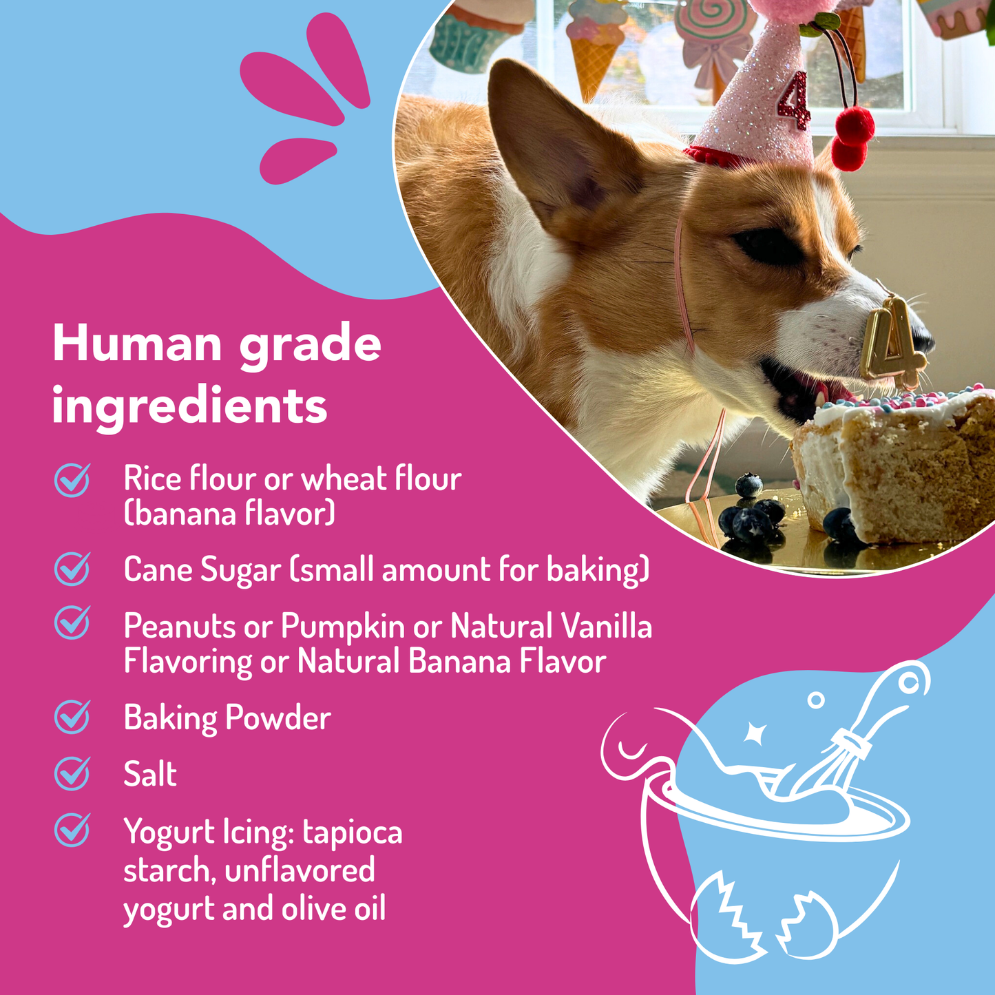 Puppy Cake - Dog Birthday Cake Mixes with Icing: Pumpkin (wheat-free)