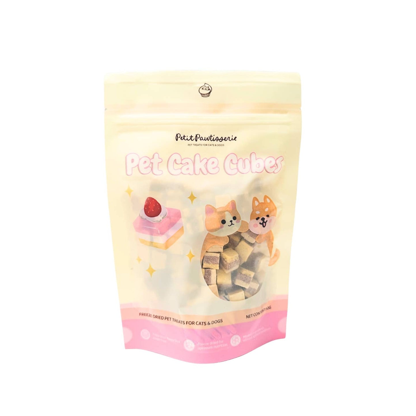 Freeze Dried Duck Cake Cube Treats for Cats & Dogs 50g