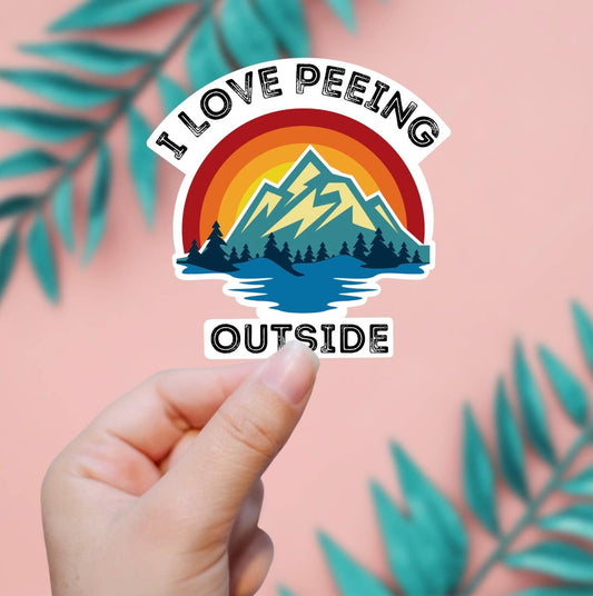 I Love Peeing Outside Sticker
