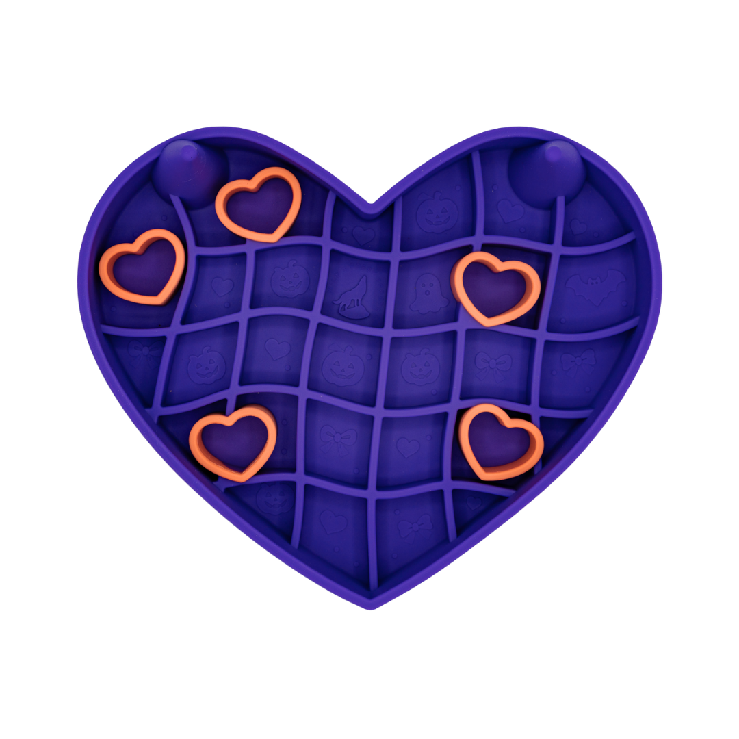 Heart-O-Ween Grub Mat: Witching Hour (Purple + Orange)