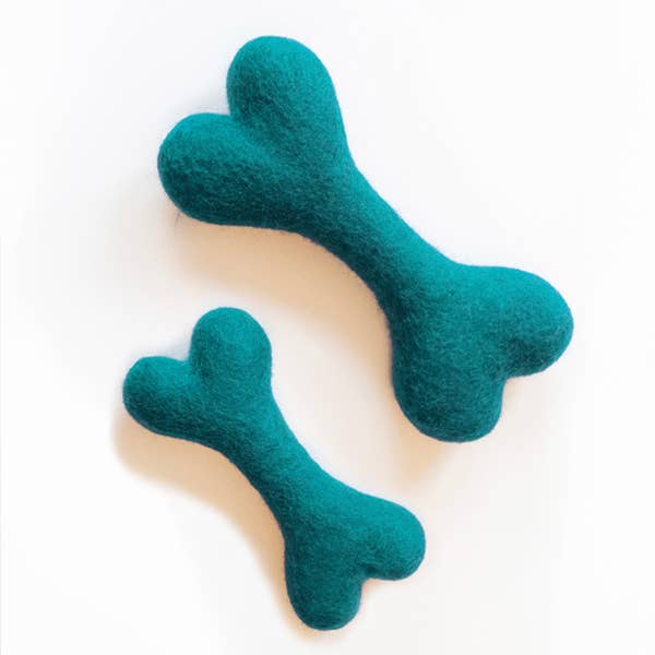 MB WOOLBONE Wool Dog Toy: Mulberry / L
