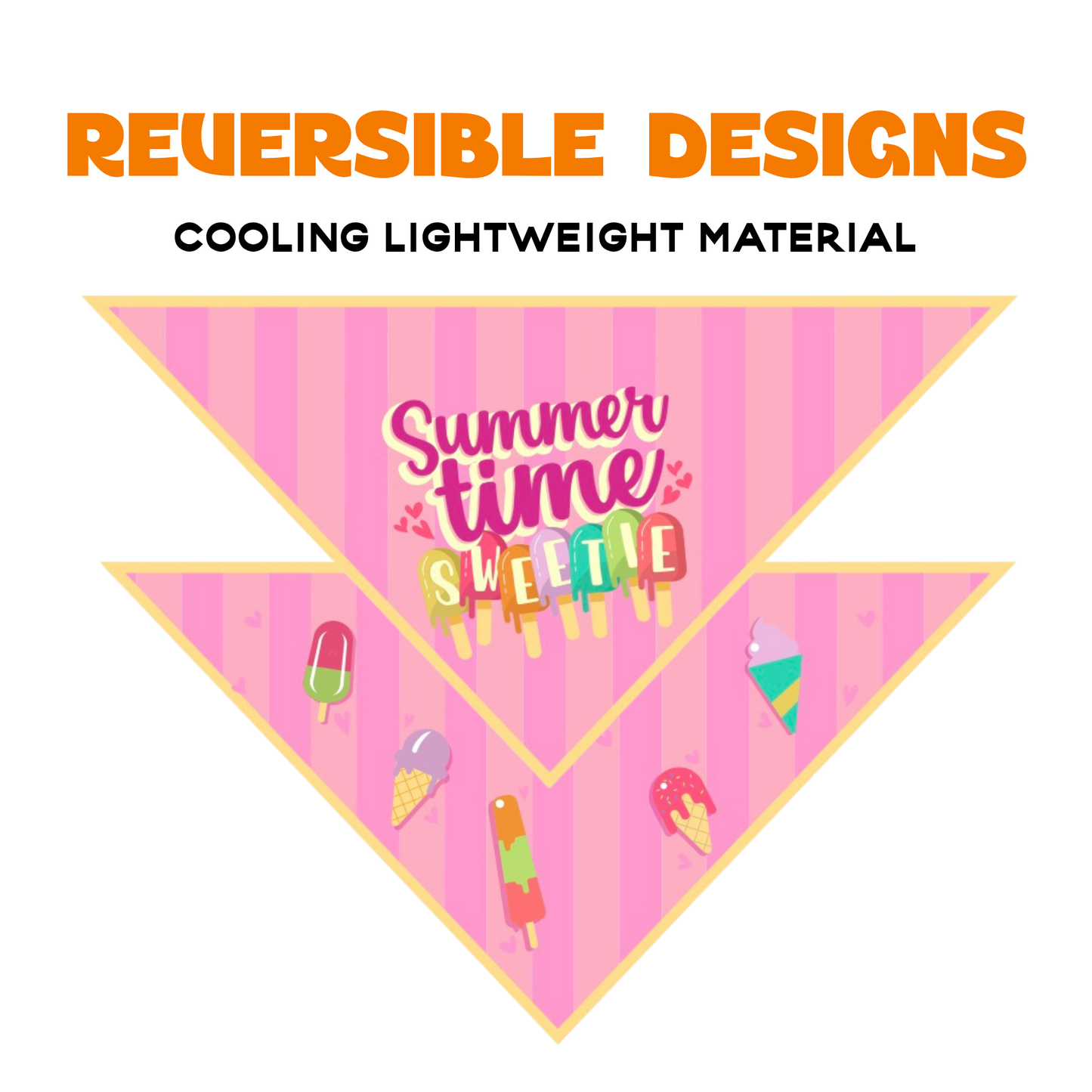 Reversible Dog Bandana - The Summertime Sweetie: Large