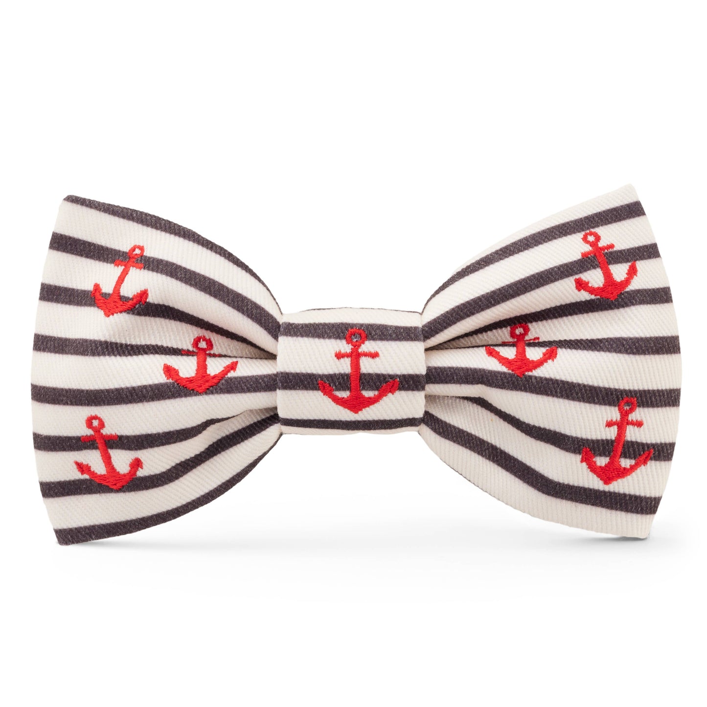 Anchor Embroidered Dog Bow Tie