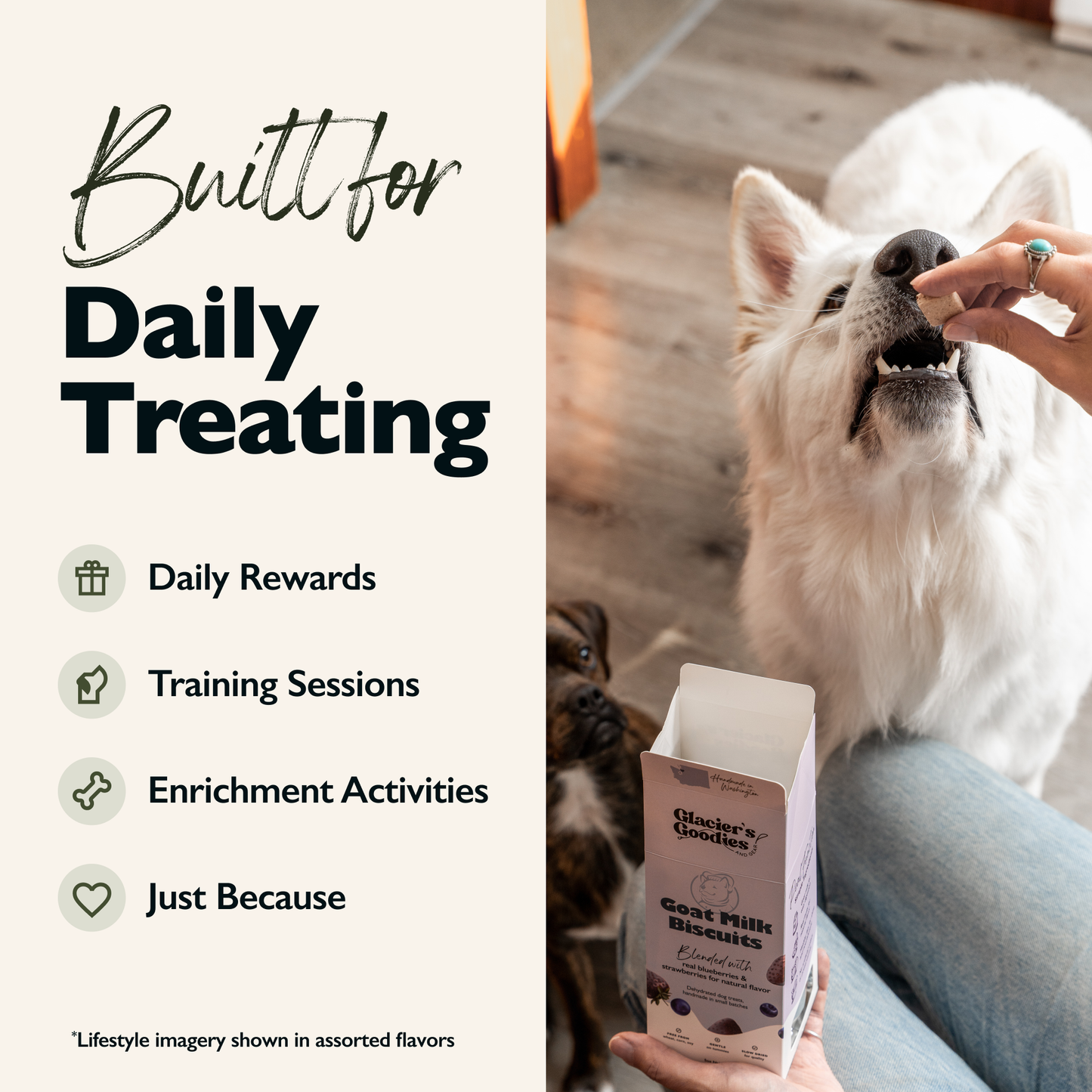 Goat Milk Dog Treats — Peanut, Pumpkin, and Carob