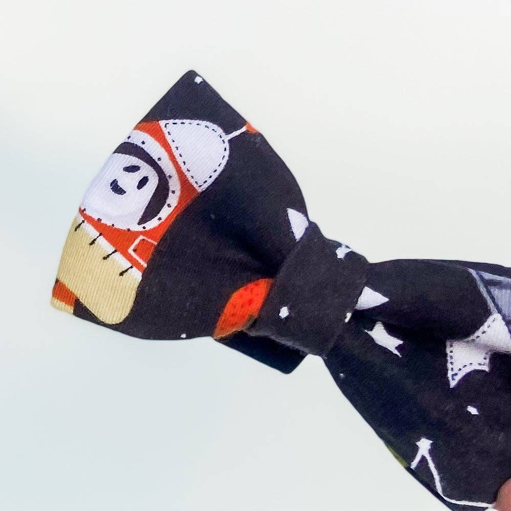 Doggish Spooks in Space Glow-in-the-Dark Halloween Dog Bow