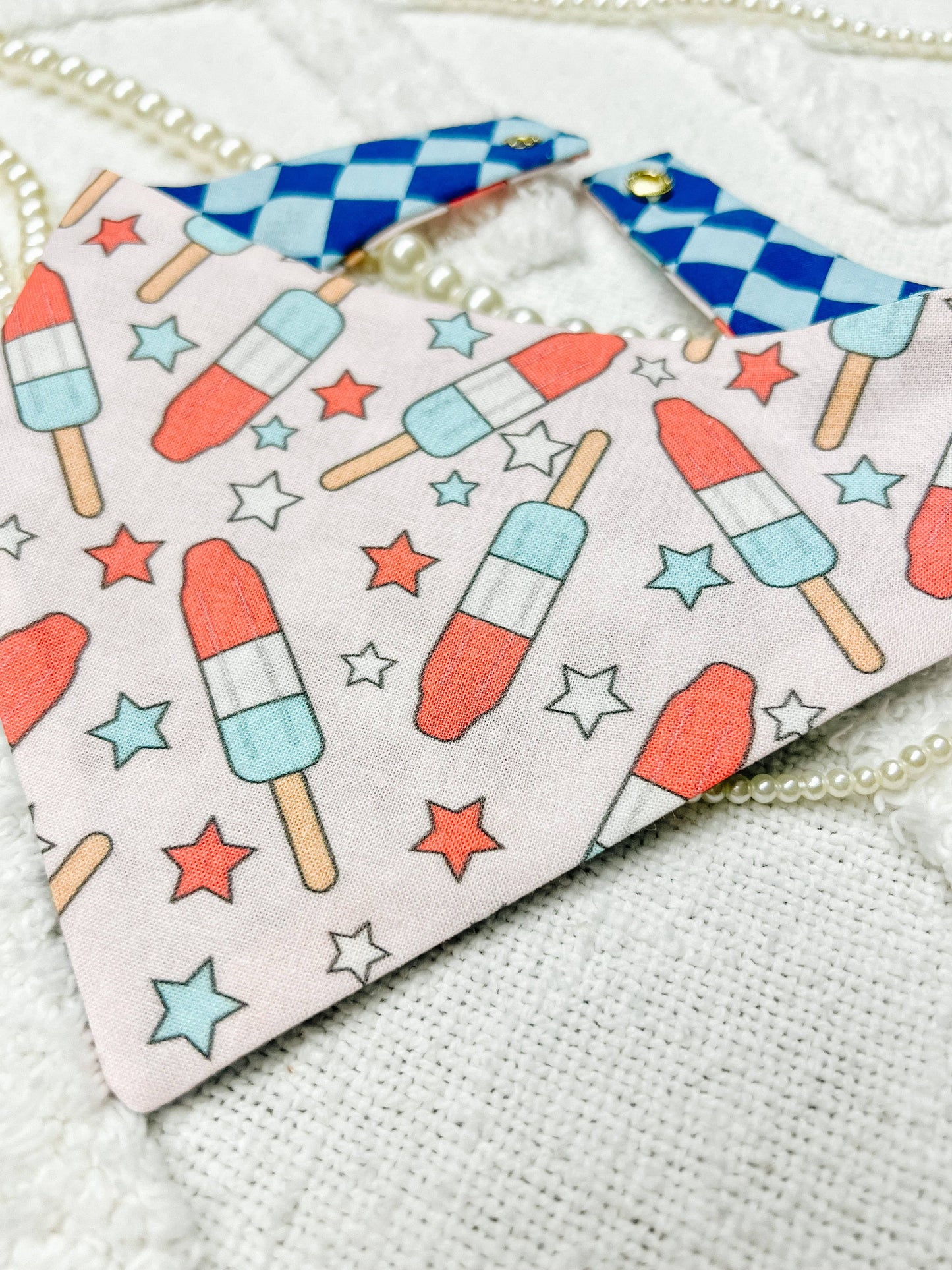 Popsicles Cotton Curved Neck Pet Bandana