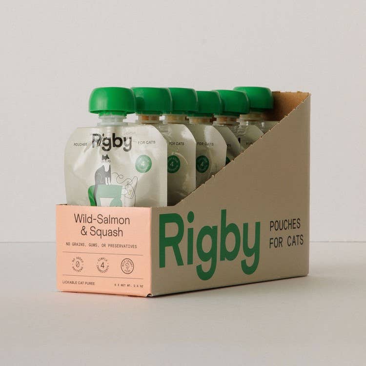 Rigby Essential Cat Treats, Salmon & Squash Lickable Pouch