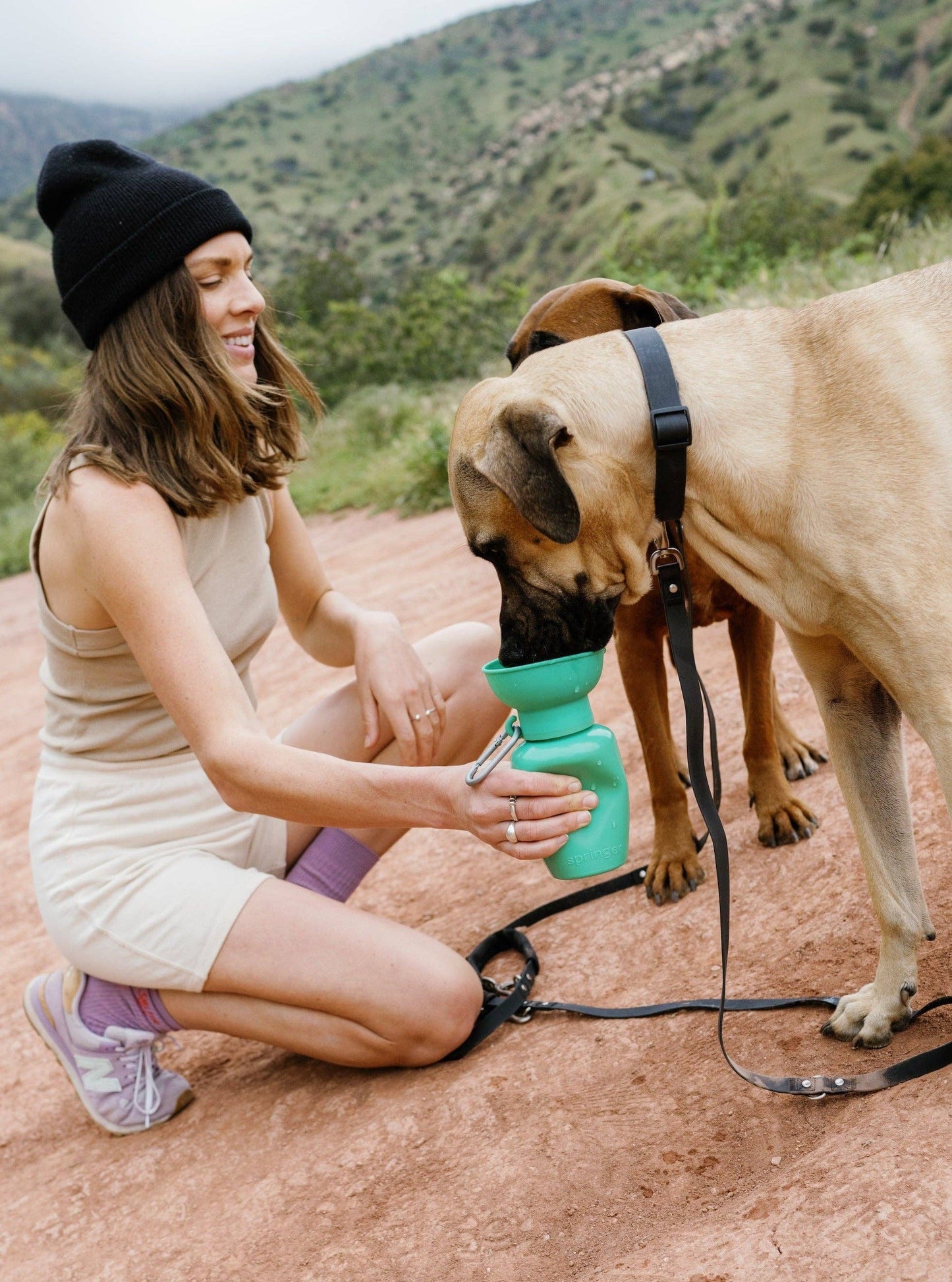 Dog Travel Water Bottle, 20oz, Flip Silicone