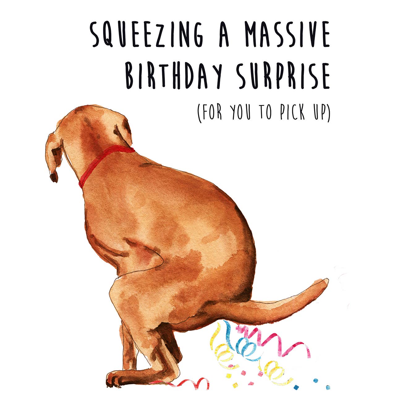 Squeezing a Massive Birthday Surprise (for you to pick up) Card