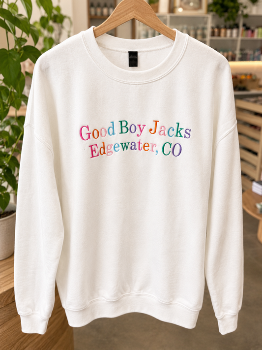 Good Boy Jack's Rainbow Embroidered Sweatshirt