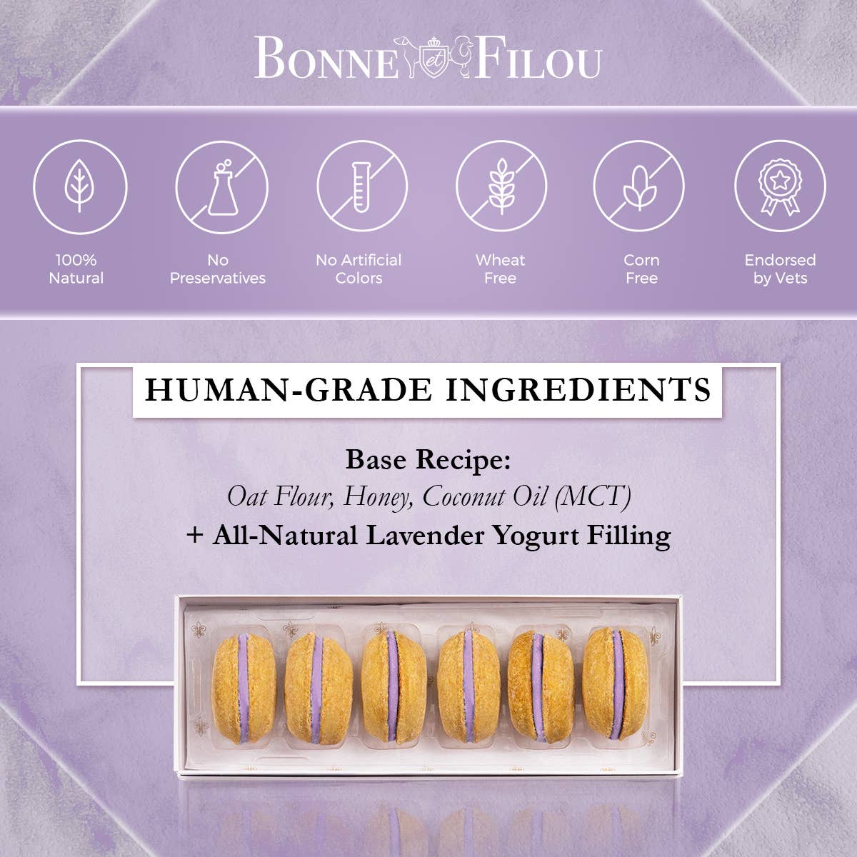 Bonne et Filou Dog Macarons | Strawberry