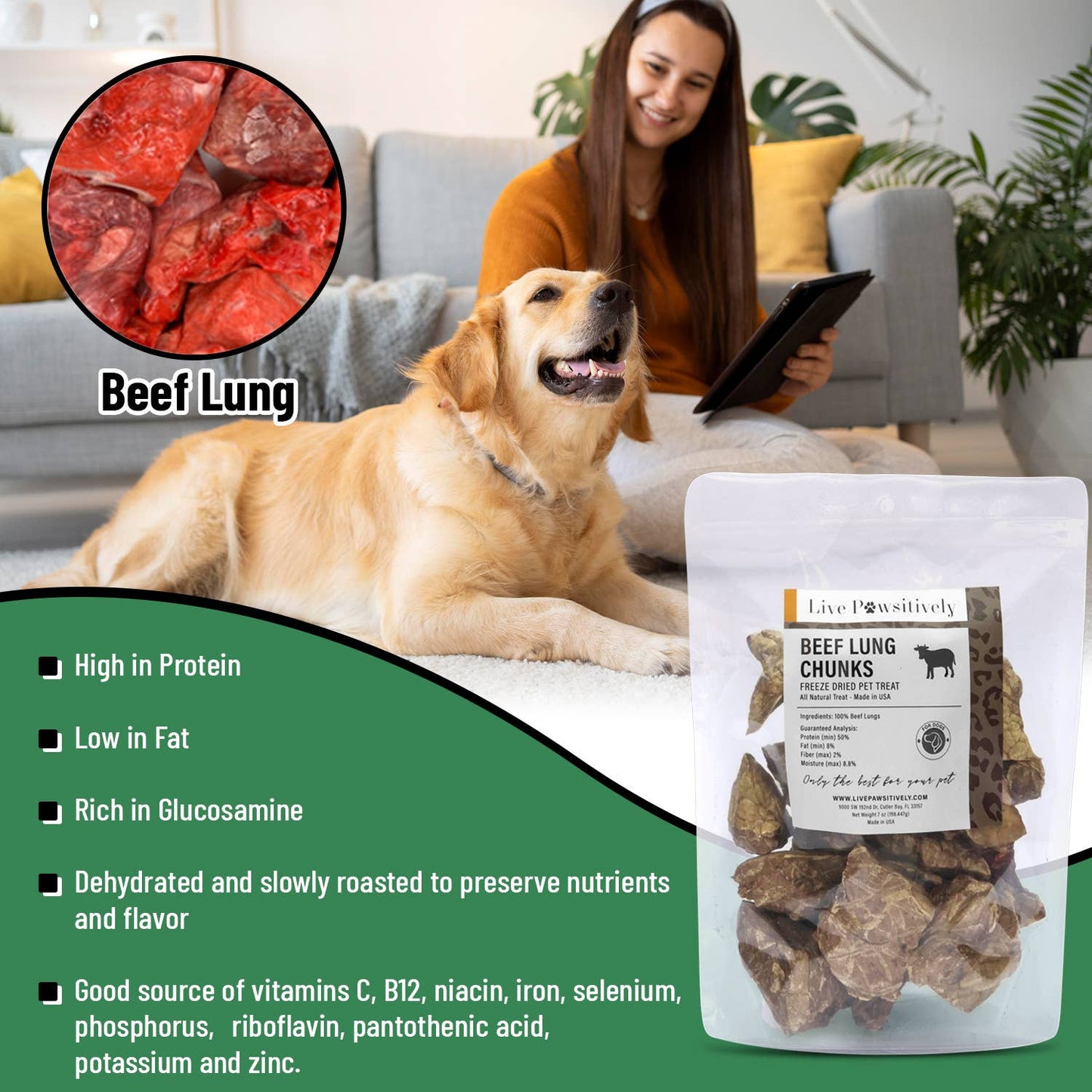 Beef Lung Chunks