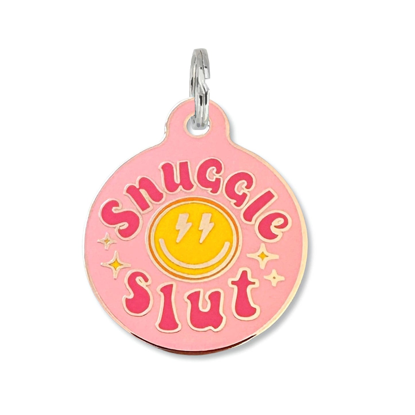 Dog ID Tag with Personalized QR Code - Snuggle Slut