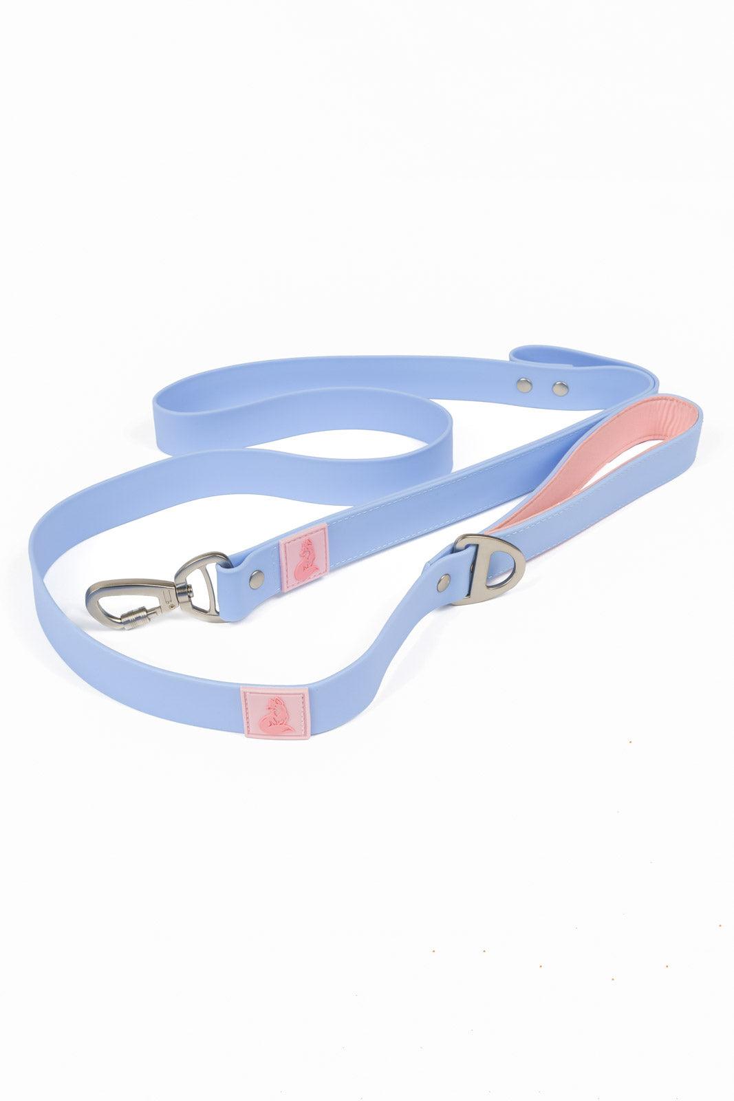 Blue Sky Orchid Waterproof Leash: Periwinkle / Light Pink