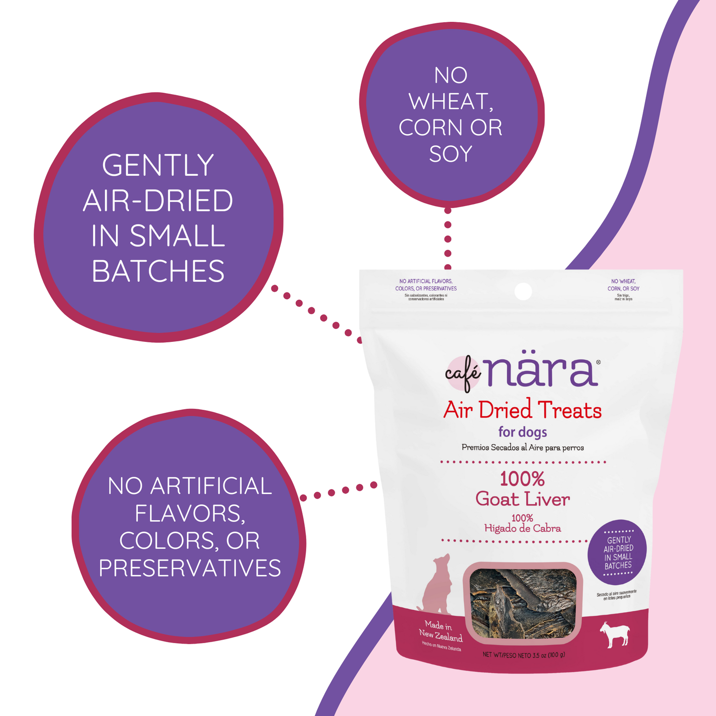 Café Nara 100% Goat Liver Air Dried Dog Treats