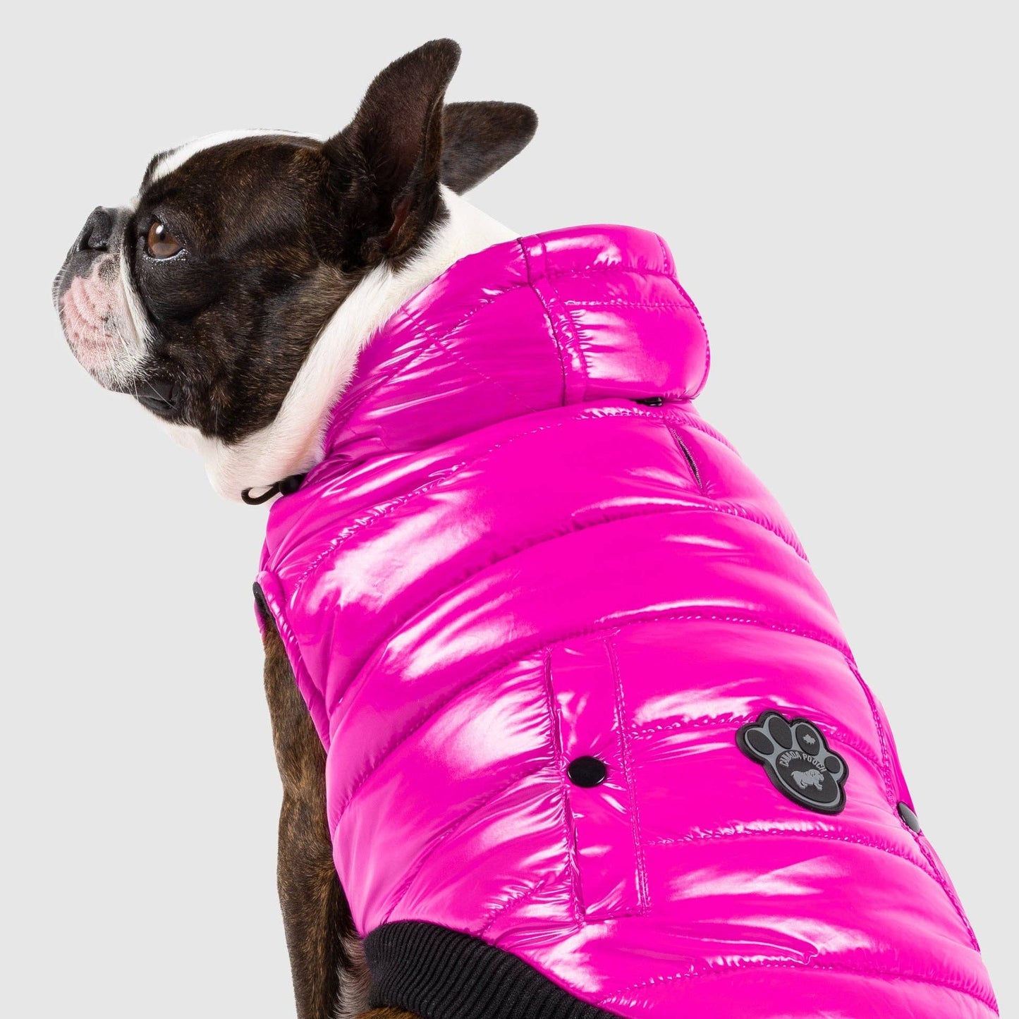 Shiny Puffer Vest- Dog Coat: Iridescent