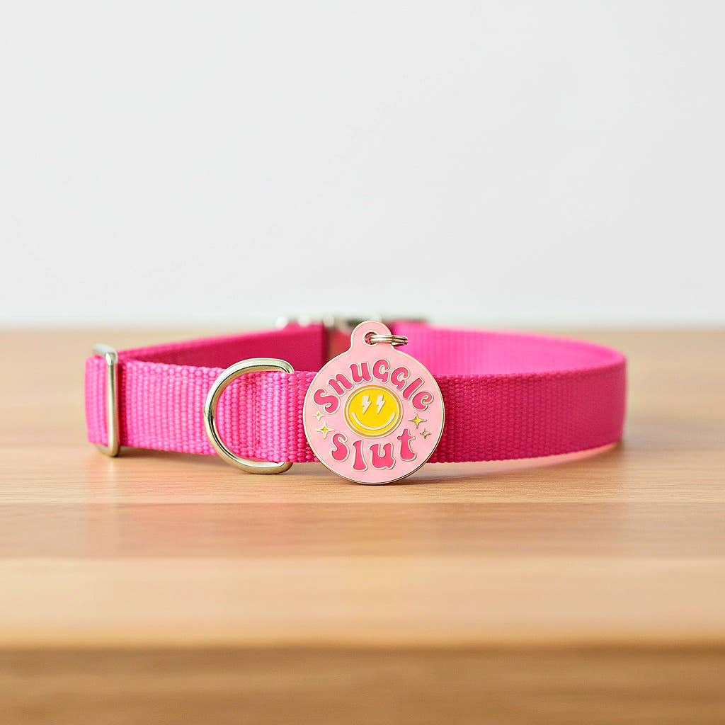 Dog ID Tag with Personalized QR Code - Snuggle Slut