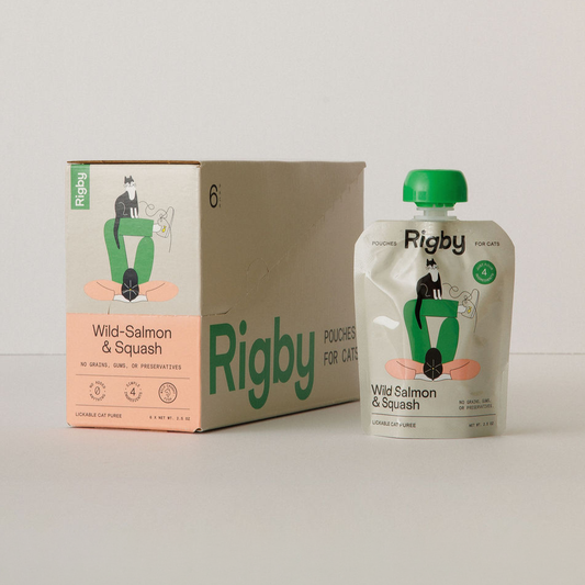 Rigby Essential Cat Treats, Salmon & Squash Lickable Pouch