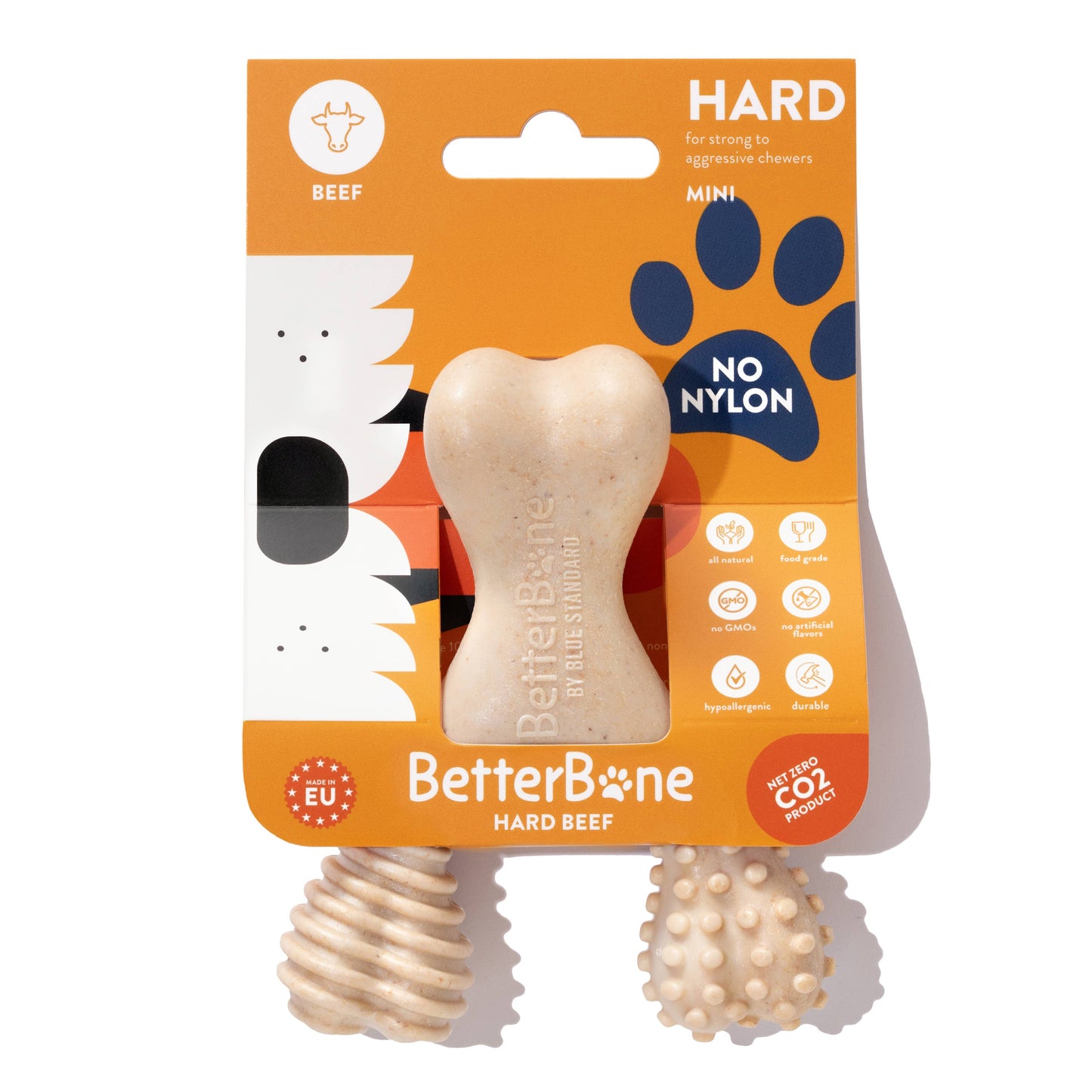 BetterBone HARD -Durable, All-Natural, No Nylon, Sustainable: Natural Venison / SMALL