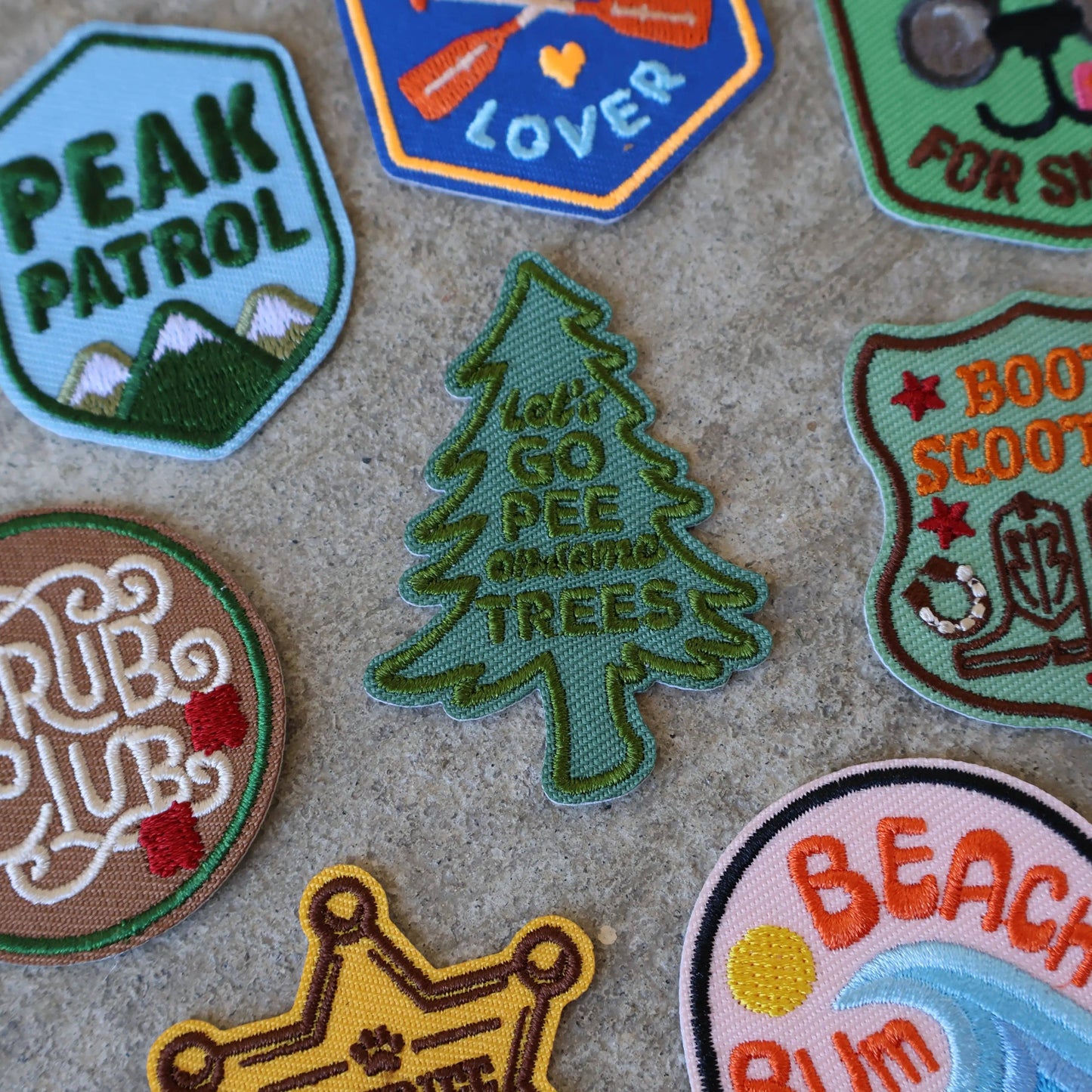 Let's Go Pee On Some Trees  | Velcro or Iron-On Patch