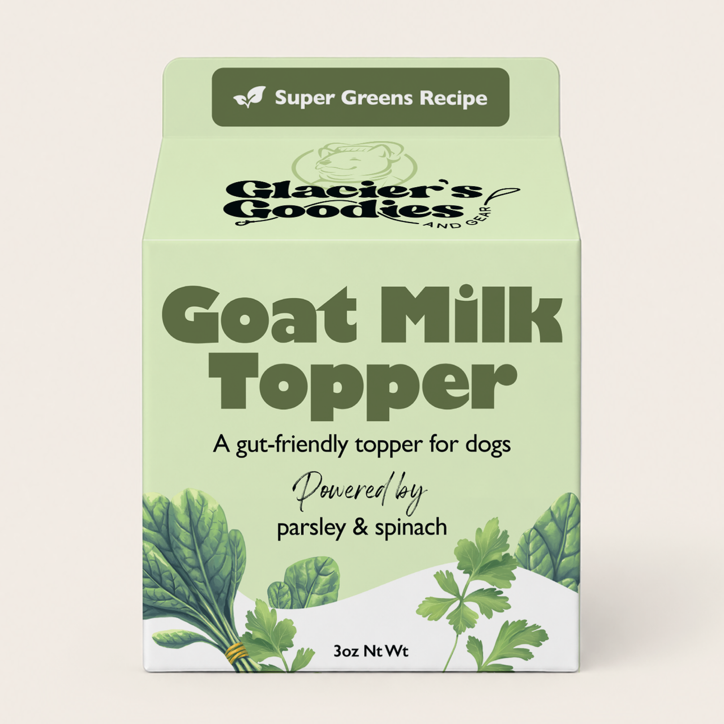 Goat Milk Dog Topper – Parsley & Spinach | Gut-Friendly